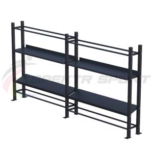 Купить Модульный стеллаж для гантелей, гирь и медболов 3780х430х1950 (2 секции) в Среднеуральске 