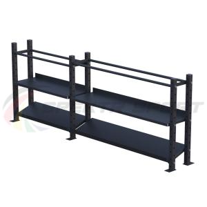 Купить Модульный стеллаж для гантелей, гирь и медболов 3180х430х1200 (2 секции) в Среднеуральске 